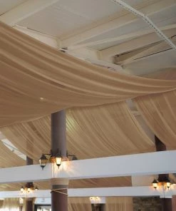 HIER_3110 5ftx14ft Premium Gold Chiffon Curtain Panel Backdrop With Rod Pocket Backdrop Panels 16 HIER_3110 5ftx14ft Premium Gold Chiffon Curtain Panel Backdrop With Rod Pocket Backdrop Panels