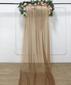 HIER_3110 5ftx14ft Premium Gold Chiffon Curtain Panel Backdrop With Rod Pocket Backdrop Panels 18 HIER_3110 5ftx14ft Premium Gold Chiffon Curtain Panel Backdrop With Rod Pocket Backdrop Panels