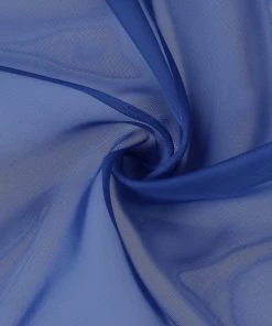 HIER_3110 5ftx14ft Premium Navy Blue Chiffon Curtain Panel Backdrop With Rod Pocket Backdrop Panels