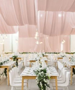 HIER_3110 Hanging Ceiling Decorations 30ftx10ft Dusty Rose Sheer Ceiling Drape Curtain Panels Fire Retardant Fabric 19 HIER_3110 Hanging Ceiling Decorations 30ftx10ft Dusty Rose Sheer Ceiling Drape Curtain Panels Fire Retardant Fabric