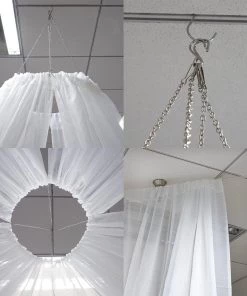 HIER_3110 Big Event Backdrops & Décor 30ftx10ft White Sheer Ceiling Drape Curtain Panels Fire Retardant Fabric 13 HIER_3110 Big Event Backdrops & Décor 30ftx10ft White Sheer Ceiling Drape Curtain Panels Fire Retardant Fabric