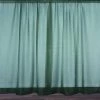 HIER_3110 2 Pack | Hunter Emerald Green Fire Retardant Sheer Organza Premium Curtain Panel Backdrops With Rod Pockets - 5ftx10ft