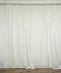 HIER_3160 2 Pack | Ivory Fire Retardant Sheer Organza Premium Curtain Panel Backdrops With Rod Pockets - 5ftx10ft Big Event Backdrops & Décor 19 HIER_3160 2 Pack | Ivory Fire Retardant Sheer Organza Premium Curtain Panel Backdrops With Rod Pockets - 5ftx10ft Big Event Backdrops & Décor