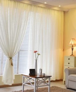 HIER_3160 2 Pack | Ivory Fire Retardant Sheer Organza Premium Curtain Panel Backdrops With Rod Pockets - 5ftx10ft Big Event Backdrops & Décor