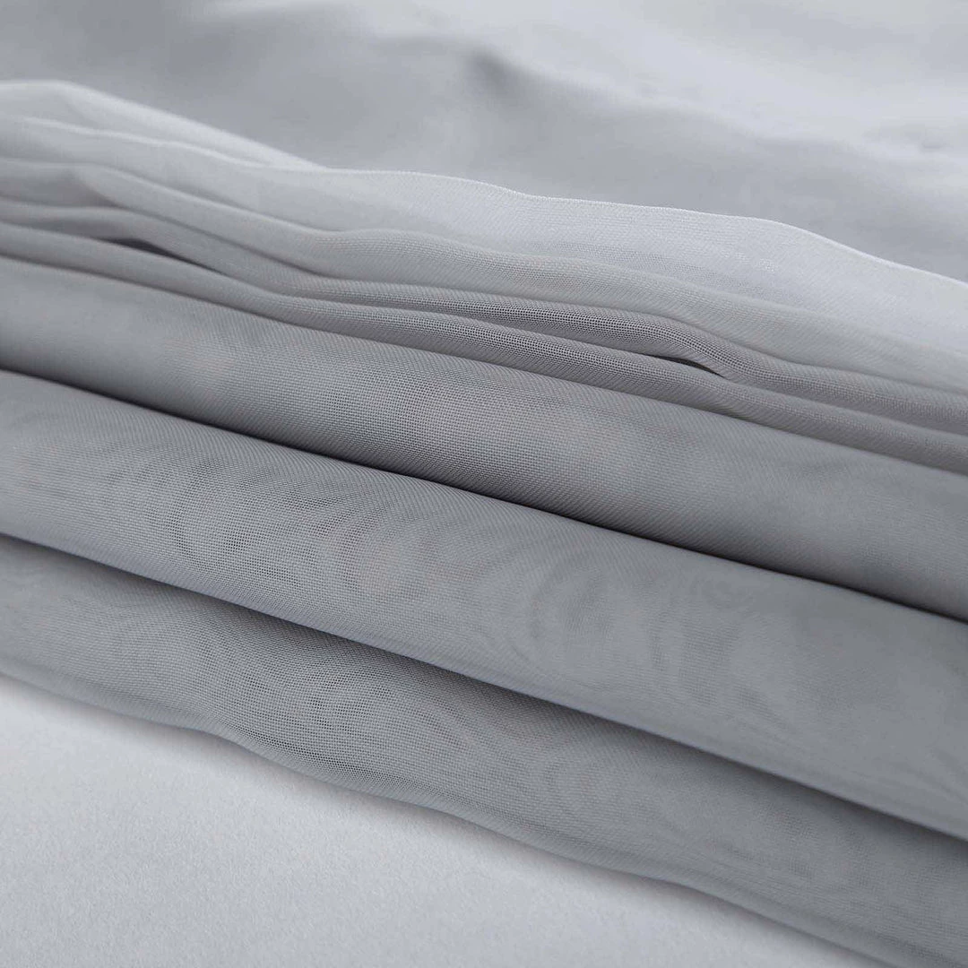 HIER_3110 30ftx10ft Silver Sheer Ceiling Drape Curtain Panels Fire Retardant Fabric 10 HIER_3110 30ftx10ft Silver Sheer Ceiling Drape Curtain Panels Fire Retardant Fabric
