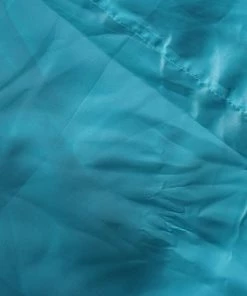 HIER_3160 2 Pack | Turquoise Fire Retardant Sheer Organza Premium Curtain Panel Backdrops With Rod Pockets - 5ftx10ft