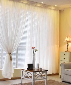 HIER_3160 Big Event Backdrops & Décor 2 Pack | White Fire Retardant Sheer Organza Premium Curtain Panel Backdrops With Rod Pockets - 5ftx10ft