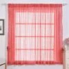 HIER_3110 Pack Of 2 | 52"x64” Coral Sequin Curtains With Rod Pocket Window Treatment Panels - Clearance SALE Big Event Backdrops & Décor