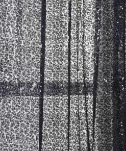 HIER_3110 Big Event Backdrops & Décor 2 Pack | Black Sequin Curtains With Rod Pocket Window Treatment Panels - 52