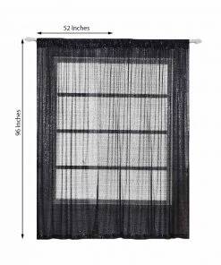 HIER_3110 Big Event Backdrops & Décor Pack Of 2 | 52"x96” Black Sequin Curtains With Rod Pocket Window Treatment Panels 14 HIER_3110 Big Event Backdrops & Décor Pack Of 2 | 52