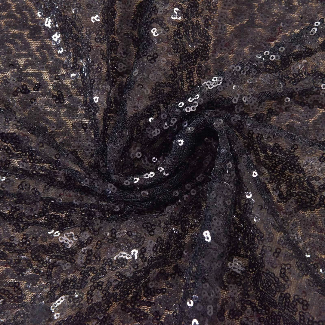 HIER_3110 Big Event Backdrops & Décor Pack Of 2 | 52"x96” Black Sequin Curtains With Rod Pocket Window Treatment Panels 7 HIER_3110 Big Event Backdrops & Décor Pack Of 2 | 52"x96” Black Sequin Curtains With Rod Pocket Window Treatment Panels