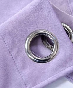 HIER_3160 2 Pack | Lavender 330 GSM Premium Velvet Thermal Blackout Curtains With Chrome Grommet Window Treatment Panels - 52"x108" Big Event Backdrops & Décor 25 HIER_3160 2 Pack | Lavender 330 GSM Premium Velvet Thermal Blackout Curtains With Chrome Grommet Window Treatment Panels - 52