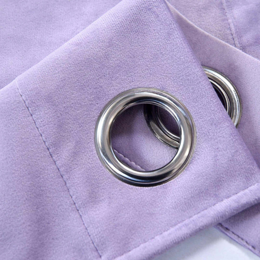 HIER_3160 2 Pack | Lavender 330 GSM Premium Velvet Thermal Blackout Curtains With Chrome Grommet Window Treatment Panels - 52"x108" Big Event Backdrops & Décor 7 HIER_3160 2 Pack | Lavender 330 GSM Premium Velvet Thermal Blackout Curtains With Chrome Grommet Window Treatment Panels - 52"x108" Big Event Backdrops & Décor