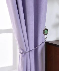 HIER_3160 2 Pack | Lavender 330 GSM Premium Velvet Thermal Blackout Curtains With Chrome Grommet Window Treatment Panels - 52"x108" Big Event Backdrops & Décor 30 HIER_3160 2 Pack | Lavender 330 GSM Premium Velvet Thermal Blackout Curtains With Chrome Grommet Window Treatment Panels - 52