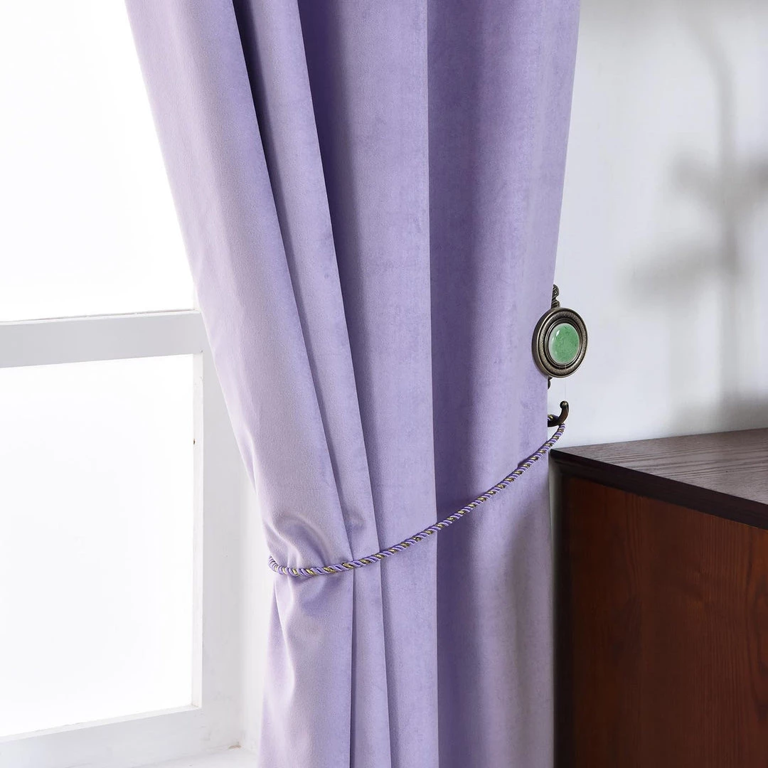 HIER_3160 2 Pack | Lavender 330 GSM Premium Velvet Thermal Blackout Curtains With Chrome Grommet Window Treatment Panels - 52"x108" Big Event Backdrops & Décor 12 HIER_3160 2 Pack | Lavender 330 GSM Premium Velvet Thermal Blackout Curtains With Chrome Grommet Window Treatment Panels - 52"x108" Big Event Backdrops & Décor