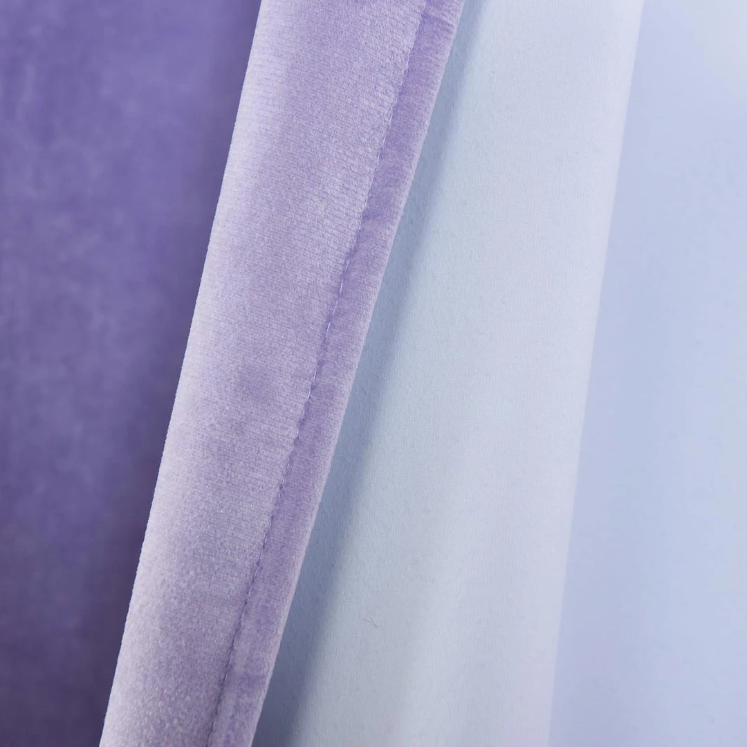 HIER_3160 2 Pack | Lavender 330 GSM Premium Velvet Thermal Blackout Curtains With Chrome Grommet Window Treatment Panels - 52"x108" Big Event Backdrops & Décor 11 HIER_3160 2 Pack | Lavender 330 GSM Premium Velvet Thermal Blackout Curtains With Chrome Grommet Window Treatment Panels - 52"x108" Big Event Backdrops & Décor