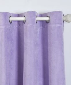 HIER_3160 2 Pack | Lavender 330 GSM Premium Velvet Thermal Blackout Curtains With Chrome Grommet Window Treatment Panels - 52"x108" Big Event Backdrops & Décor 23 HIER_3160 2 Pack | Lavender 330 GSM Premium Velvet Thermal Blackout Curtains With Chrome Grommet Window Treatment Panels - 52