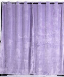 HIER_3160 2 Pack | Lavender 330 GSM Premium Velvet Thermal Blackout Curtains With Chrome Grommet Window Treatment Panels - 52"x108" Big Event Backdrops & Décor 33 HIER_3160 2 Pack | Lavender 330 GSM Premium Velvet Thermal Blackout Curtains With Chrome Grommet Window Treatment Panels - 52