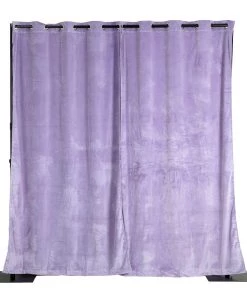 HIER_3160 2 Pack | Lavender 330 GSM Premium Velvet Thermal Blackout Curtains With Chrome Grommet Window Treatment Panels - 52"x108" Big Event Backdrops & Décor 37 HIER_3160 2 Pack | Lavender 330 GSM Premium Velvet Thermal Blackout Curtains With Chrome Grommet Window Treatment Panels - 52