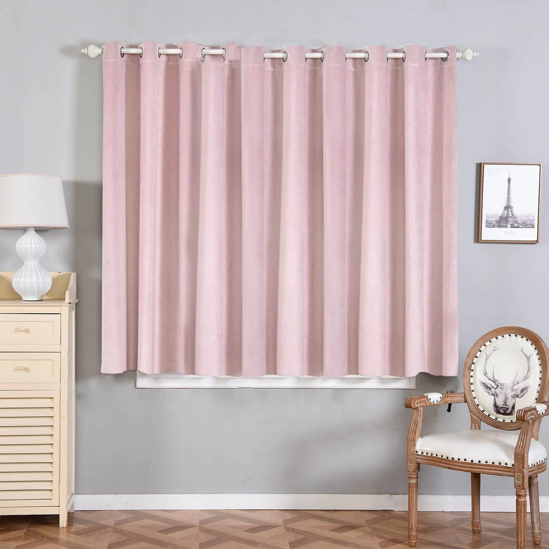 HIER_3160 330 GSM Blush Blackout Curtains | Pack Of 2 | 52"x64" Grommet Curtains | Blackout Noise Reducing Curtains 1 HIER_3160 330 GSM Blush Blackout Curtains | Pack Of 2 | 52"x64" Grommet Curtains | Blackout Noise Reducing Curtains