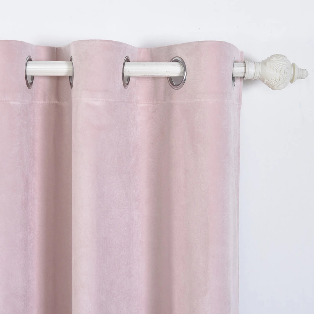 HIER_3160 330 GSM Blush Blackout Curtains | Pack Of 2 | 52"x64" Grommet Curtains | Blackout Noise Reducing Curtains 8 HIER_3160 330 GSM Blush Blackout Curtains | Pack Of 2 | 52"x64" Grommet Curtains | Blackout Noise Reducing Curtains