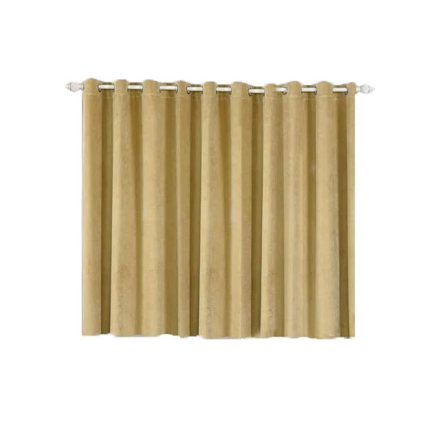 HIER_3160 2 Pack | Champagne 330 GSM Premium Velvet Thermal Blackout Curtains With Chrome Grommet Window Treatment Panels - 52"x64" 15 HIER_3160 2 Pack | Champagne 330 GSM Premium Velvet Thermal Blackout Curtains With Chrome Grommet Window Treatment Panels - 52"x64"