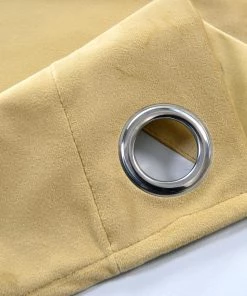 HIER_3160 2 Pack | Champagne 330 GSM Premium Velvet Thermal Blackout Curtains With Chrome Grommet Window Treatment Panels - 52"x64" 19 HIER_3160 2 Pack | Champagne 330 GSM Premium Velvet Thermal Blackout Curtains With Chrome Grommet Window Treatment Panels - 52