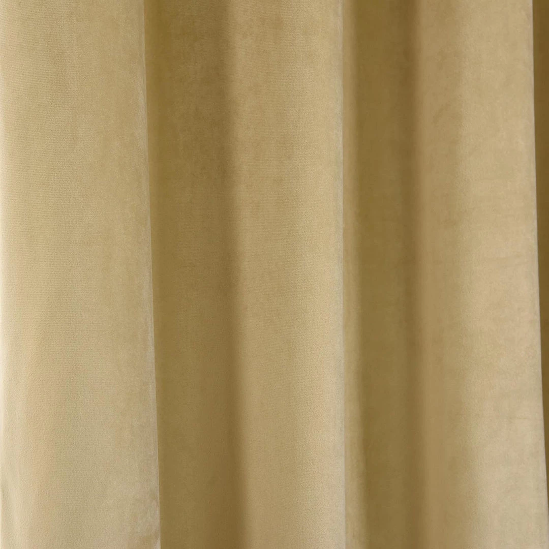 HIER_3160 2 Pack | Champagne 330 GSM Premium Velvet Thermal Blackout Curtains With Chrome Grommet Window Treatment Panels - 52"x64" 11 HIER_3160 2 Pack | Champagne 330 GSM Premium Velvet Thermal Blackout Curtains With Chrome Grommet Window Treatment Panels - 52"x64"