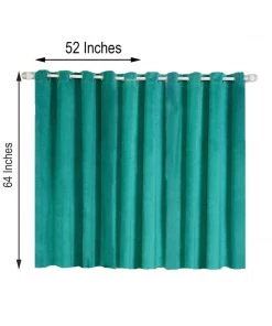 HIER_3160 Big Event Backdrops & Décor 330 GSM Peacock Teal Velvet Blackout Curtains | Pack Of 2 | 52"x64" Grommet Curtains | Room Darkener Curtains 16 HIER_3160 Big Event Backdrops & Décor 330 GSM Peacock Teal Velvet Blackout Curtains | Pack Of 2 | 52