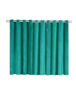 HIER_3160 Big Event Backdrops & Décor 330 GSM Peacock Teal Velvet Blackout Curtains | Pack Of 2 | 52"x64" Grommet Curtains | Room Darkener Curtains 19 HIER_3160 Big Event Backdrops & Décor 330 GSM Peacock Teal Velvet Blackout Curtains | Pack Of 2 | 52