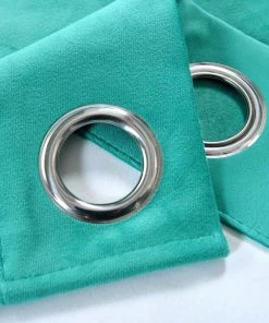 HIER_3160 Big Event Backdrops & Décor 330 GSM Peacock Teal Velvet Blackout Curtains | Pack Of 2 | 52"x64" Grommet Curtains | Room Darkener Curtains 17 HIER_3160 Big Event Backdrops & Décor 330 GSM Peacock Teal Velvet Blackout Curtains | Pack Of 2 | 52