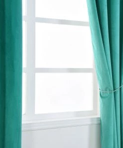 HIER_3160 Big Event Backdrops & Décor 330 GSM Peacock Teal Velvet Blackout Curtains | Pack Of 2 | 52"x64" Grommet Curtains | Room Darkener Curtains 22 HIER_3160 Big Event Backdrops & Décor 330 GSM Peacock Teal Velvet Blackout Curtains | Pack Of 2 | 52