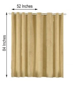 HIER_3160 330 GSM Champagne Blackout Curtain | Pack Of 2 | 52"x84" Grommet Curtains | Eyelet Blackout Curtains Big Event Backdrops & Décor 15 HIER_3160 330 GSM Champagne Blackout Curtain | Pack Of 2 | 52
