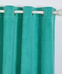 HIER_3160 Big Event Backdrops & Décor 2 Pack | Peacock Teal 330 GSM Premium Velvet Thermal Blackout Curtains With Chrome Grommet Window Treatment Panels - 52"x84" 18 HIER_3160 Big Event Backdrops & Décor 2 Pack | Peacock Teal 330 GSM Premium Velvet Thermal Blackout Curtains With Chrome Grommet Window Treatment Panels - 52