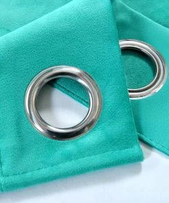 HIER_3160 Big Event Backdrops & Décor 2 Pack | Peacock Teal 330 GSM Premium Velvet Thermal Blackout Curtains With Chrome Grommet Window Treatment Panels - 52"x84" 16 HIER_3160 Big Event Backdrops & Décor 2 Pack | Peacock Teal 330 GSM Premium Velvet Thermal Blackout Curtains With Chrome Grommet Window Treatment Panels - 52