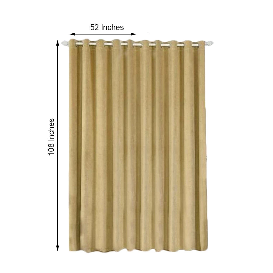 HIER_3160 2 Pack | Champagne Soft Velvet Thermal Blackout Curtains With Chrome Grommet Window Treatment Panels - 52"x108" Big Event Backdrops & Décor 3 HIER_3160 2 Pack | Champagne Soft Velvet Thermal Blackout Curtains With Chrome Grommet Window Treatment Panels - 52"x108" Big Event Backdrops & Décor