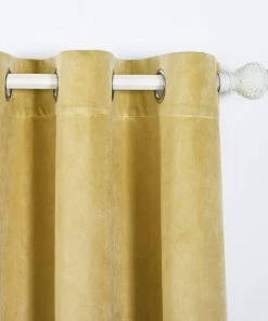 HIER_3160 2 Pack | Champagne Soft Velvet Thermal Blackout Curtains With Chrome Grommet Window Treatment Panels - 52"x108" Big Event Backdrops & Décor 19 HIER_3160 2 Pack | Champagne Soft Velvet Thermal Blackout Curtains With Chrome Grommet Window Treatment Panels - 52