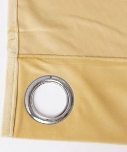 HIER_3160 2 Pack | Champagne Soft Velvet Thermal Blackout Curtains With Chrome Grommet Window Treatment Panels - 52"x108" Big Event Backdrops & Décor 16 HIER_3160 2 Pack | Champagne Soft Velvet Thermal Blackout Curtains With Chrome Grommet Window Treatment Panels - 52
