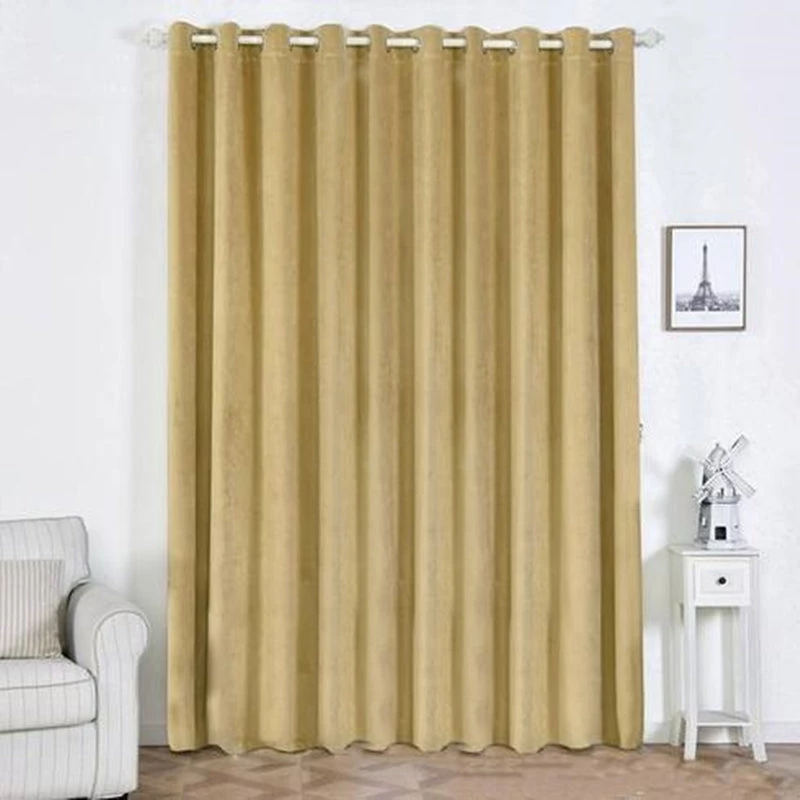 HIER_3160 2 Pack | Champagne Soft Velvet Thermal Blackout Curtains With Chrome Grommet Window Treatment Panels - 52"x108" Big Event Backdrops & Décor 1 HIER_3160 2 Pack | Champagne Soft Velvet Thermal Blackout Curtains With Chrome Grommet Window Treatment Panels - 52"x108" Big Event Backdrops & Décor
