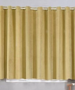 HIER_3160 Big Event Backdrops & Décor 2 Pack | Champagne Soft Velvet Thermal Blackout Curtains With Chrome Grommet Window Treatment Panels - 52"x64"