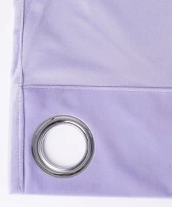 HIER_3160 2 Pack | Lavender Soft Velvet Thermal Blackout Curtains With Chrome Grommet Window Treatment Panels - 52"x96" 19 HIER_3160 2 Pack | Lavender Soft Velvet Thermal Blackout Curtains With Chrome Grommet Window Treatment Panels - 52