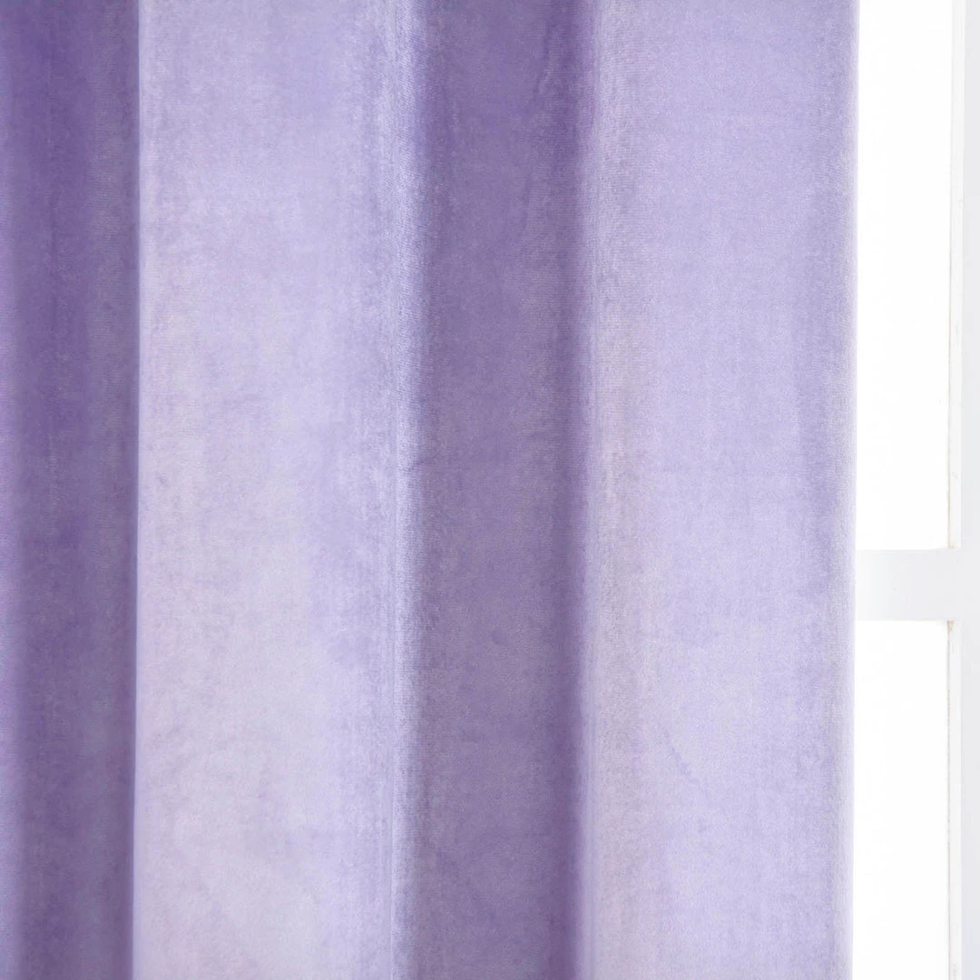 HIER_3160 2 Pack | Lavender Soft Velvet Thermal Blackout Curtains With Chrome Grommet Window Treatment Panels - 52"x96" 8 HIER_3160 2 Pack | Lavender Soft Velvet Thermal Blackout Curtains With Chrome Grommet Window Treatment Panels - 52"x96"