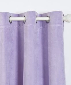 HIER_3160 2 Pack | Lavender Soft Velvet Thermal Blackout Curtains With Chrome Grommet Window Treatment Panels - 52"x96" 18 HIER_3160 2 Pack | Lavender Soft Velvet Thermal Blackout Curtains With Chrome Grommet Window Treatment Panels - 52