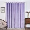 HIER_3160 2 Pack | Lavender Soft Velvet Thermal Blackout Curtains With Chrome Grommet Window Treatment Panels - 52"x96"