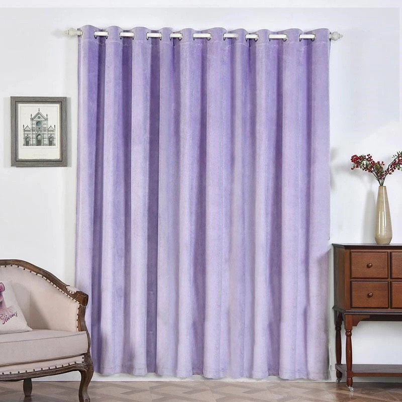 HIER_3160 2 Pack | Lavender Soft Velvet Thermal Blackout Curtains With Chrome Grommet Window Treatment Panels - 52"x96" 1 HIER_3160 2 Pack | Lavender Soft Velvet Thermal Blackout Curtains With Chrome Grommet Window Treatment Panels - 52"x96"