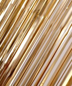 HIER_3110 8ft Matte Gold Metallic Tinsel Foil Fringe Curtain Backdrops For Doorway/Party