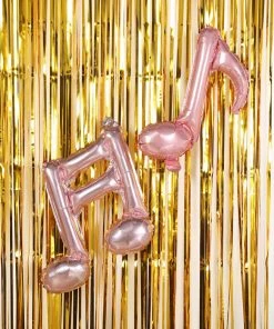 HIER_3300 8ft Gold Metallic Tinsel Foil Fringe Curtain Backdrops For Doorway/Party