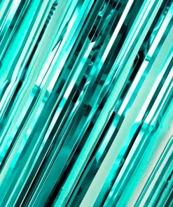 HIER_3110 Backdrop Panels 8ft Turquoise Metallic Tinsel Foil Fringe Curtain Backdrops For Doorway/Party 22 HIER_3110 Backdrop Panels 8ft Turquoise Metallic Tinsel Foil Fringe Curtain Backdrops For Doorway/Party
