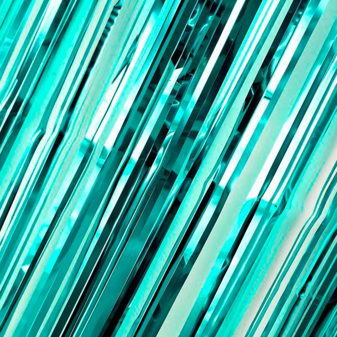 HIER_3110 Backdrop Panels 8ft Turquoise Metallic Tinsel Foil Fringe Curtain Backdrops For Doorway/Party 11 HIER_3110 Backdrop Panels 8ft Turquoise Metallic Tinsel Foil Fringe Curtain Backdrops For Doorway/Party