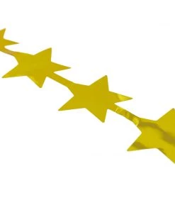 HIER_3300 Gold Star Chain Foil Fringe Curtain Party Backdrop, Metallic Gold Tinsel Streamer Party Decor - Door Window Foil Curtain - 3ftx6.5ft Backdrop Panels